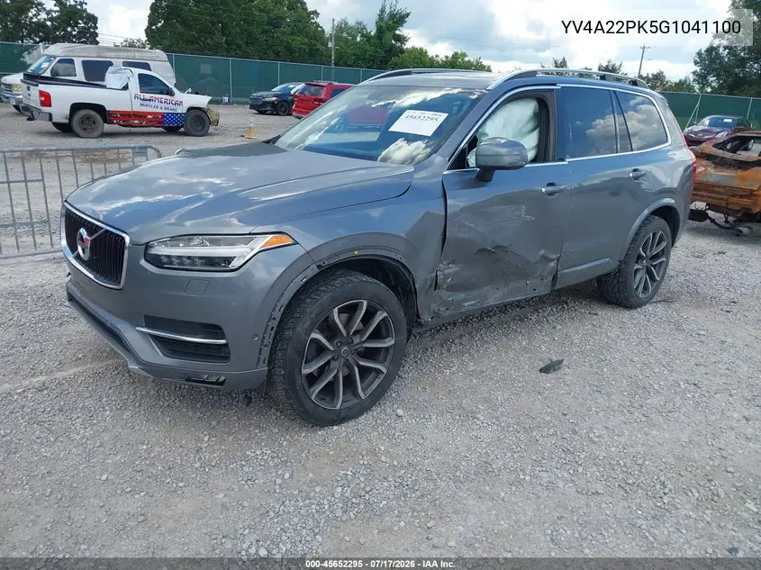 2016 Volvo Xc90 T6 Momentum VIN: YV4A22PK5G1041100 Lot: 45652295