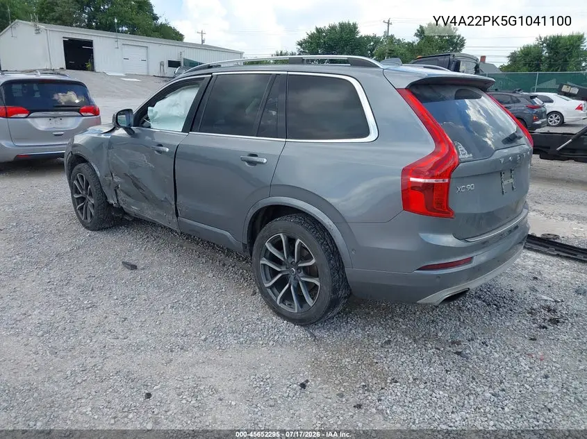 2016 Volvo Xc90 T6 Momentum VIN: YV4A22PK5G1041100 Lot: 45652295