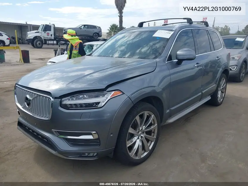 2016 Volvo Xc90 T6 Inscription VIN: YV4A22PL2G1000769 Lot: 45676326