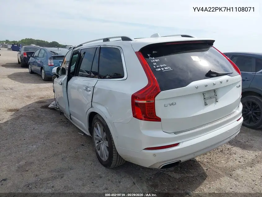 2017 Volvo Xc90 T6 Momentum VIN: YV4A22PK7H1108071 Lot: 45219739