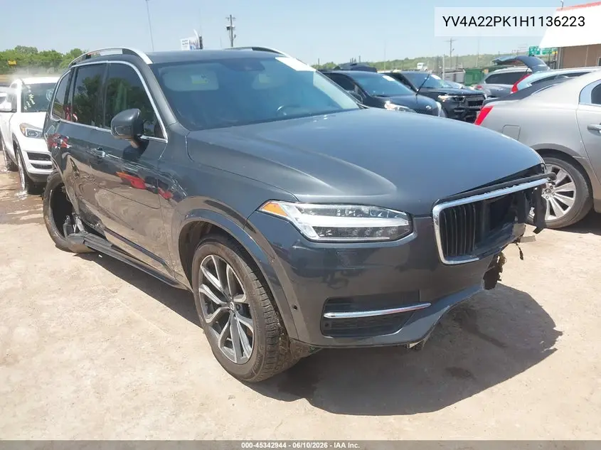 2017 Volvo Xc90 T6 Momentum VIN: YV4A22PK1H1136223 Lot: 45342944