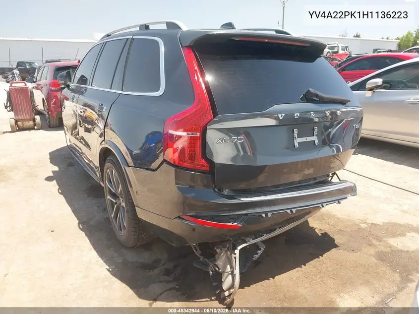 2017 Volvo Xc90 T6 Momentum VIN: YV4A22PK1H1136223 Lot: 45342944
