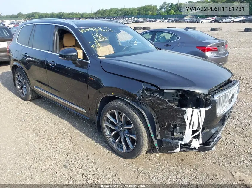 2017 Volvo Xc90 T6 Inscription VIN: YV4A22PL6H1181781 Lot: 45597163
