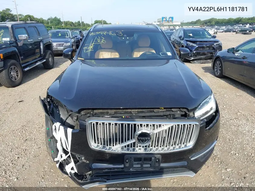2017 Volvo Xc90 T6 Inscription VIN: YV4A22PL6H1181781 Lot: 45597163