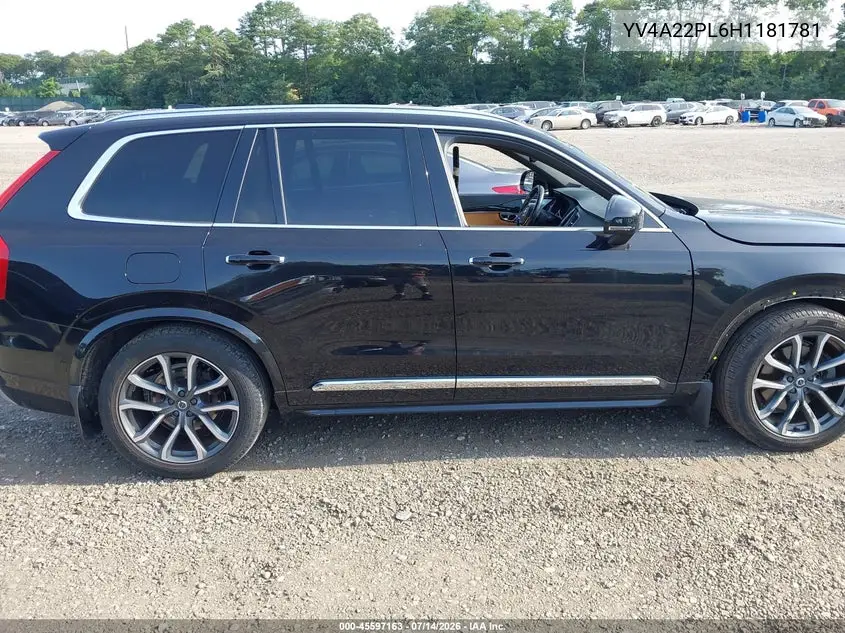 2017 Volvo Xc90 T6 Inscription VIN: YV4A22PL6H1181781 Lot: 45597163