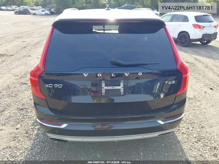 2017 Volvo Xc90 T6 Inscription VIN: YV4A22PL6H1181781 Lot: 45597163