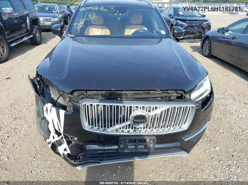2017 Volvo Xc90 T6 Inscription VIN: YV4A22PL6H1181781 Lot: 45597163