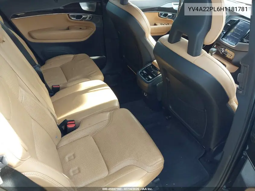 2017 Volvo Xc90 T6 Inscription VIN: YV4A22PL6H1181781 Lot: 45597163