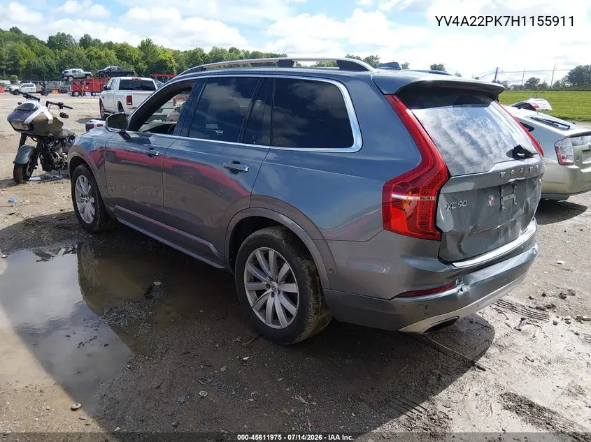 2017 Volvo Xc90 T6 Momentum VIN: YV4A22PK7H1155911 Lot: 45611975