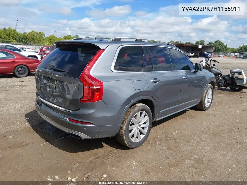 2017 Volvo Xc90 T6 Momentum VIN: YV4A22PK7H1155911 Lot: 45611975