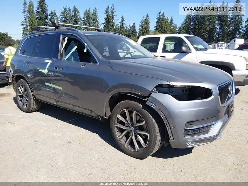 2017 Volvo Xc90 T6 Momentum VIN: YV4A22PK4H1112319 Lot: 45628857