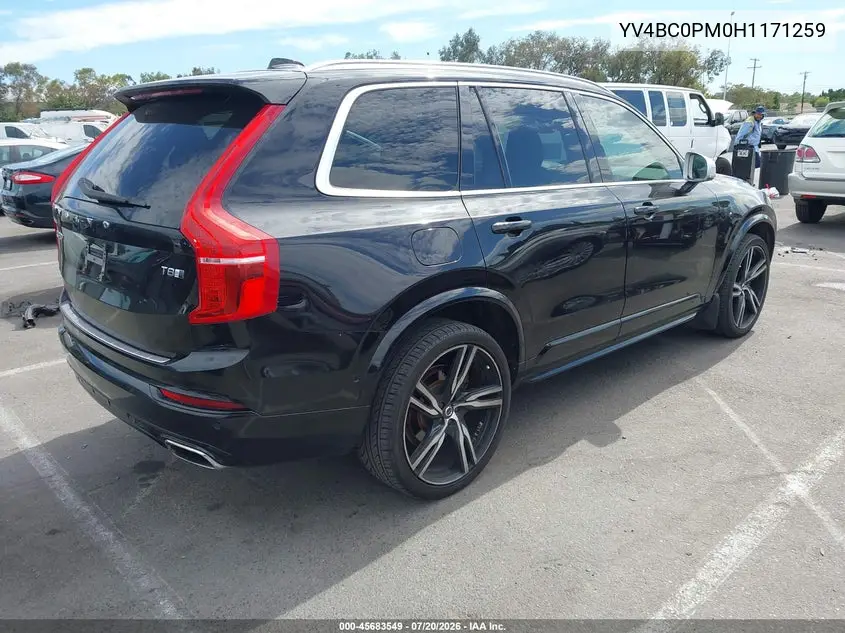 2017 Volvo Xc90 Hybrid T8 R-Design VIN: YV4BC0PM0H1171259 Lot: 45683549
