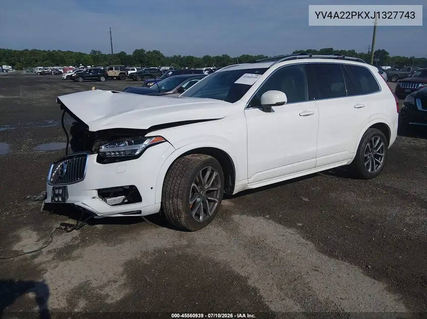 2018 Volvo Xc90 T6 Momentum VIN: YV4A22PKXJ1327743 Lot: 45560939