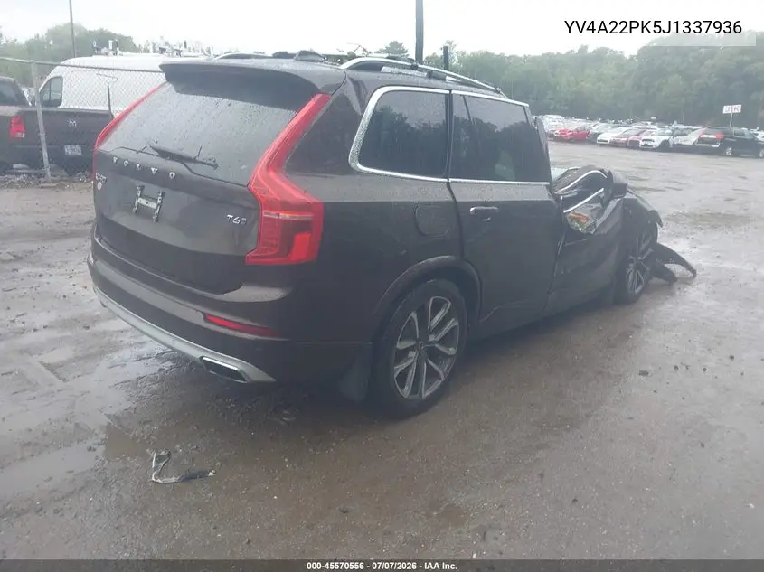 2018 Volvo Xc90 T6 Momentum VIN: YV4A22PK5J1337936 Lot: 45570556