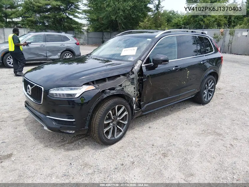 2018 Volvo Xc90 T5 Momentum VIN: YV4102PK6J1370403 Lot: 45577126
