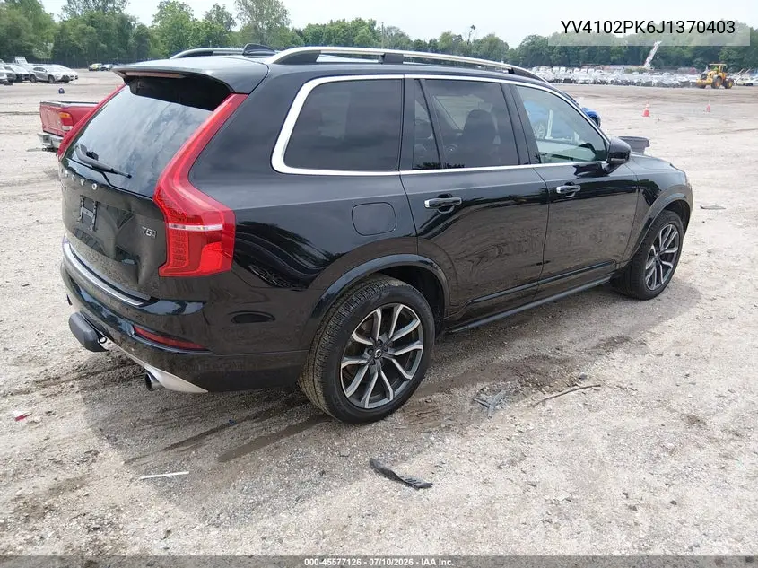 2018 Volvo Xc90 T5 Momentum VIN: YV4102PK6J1370403 Lot: 45577126