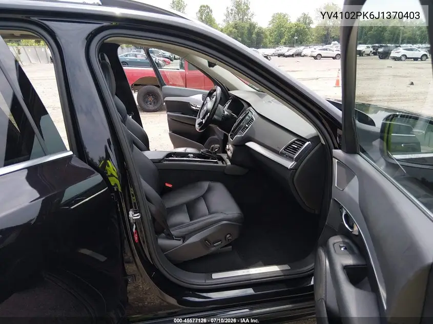 2018 Volvo Xc90 T5 Momentum VIN: YV4102PK6J1370403 Lot: 45577126