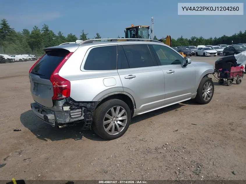2018 Volvo Xc90 T6 Momentum VIN: YV4A22PK0J1204260 Lot: 45601327