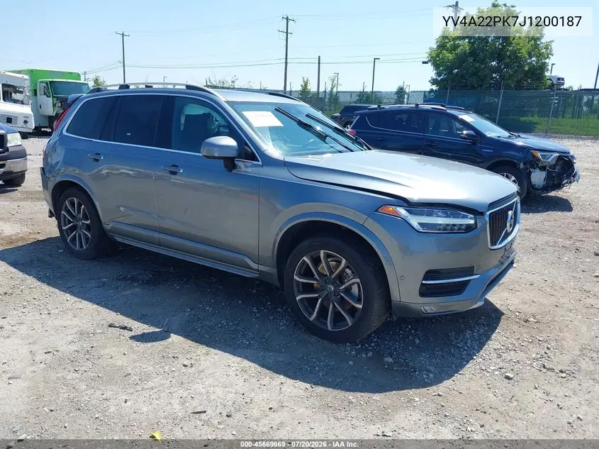 2018 Volvo Xc90 T6 Momentum VIN: YV4A22PK7J1200187 Lot: 45669669