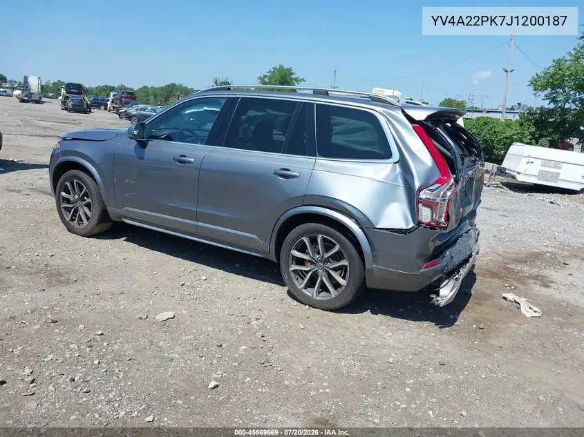 2018 Volvo Xc90 T6 Momentum VIN: YV4A22PK7J1200187 Lot: 45669669