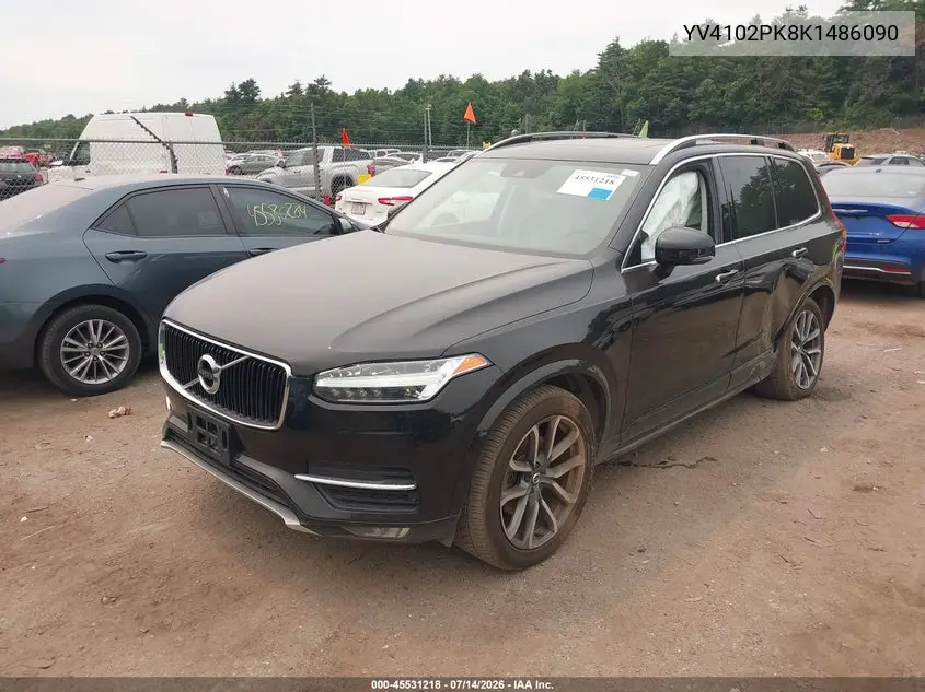 2019 Volvo Xc90 T5 Momentum VIN: YV4102PK8K1486090 Lot: 45531218
