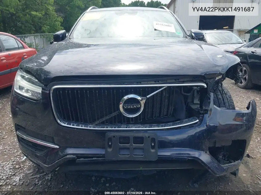 2019 Volvo Xc90 T6 Momentum VIN: YV4A22PKXK1491687 Lot: 45563602
