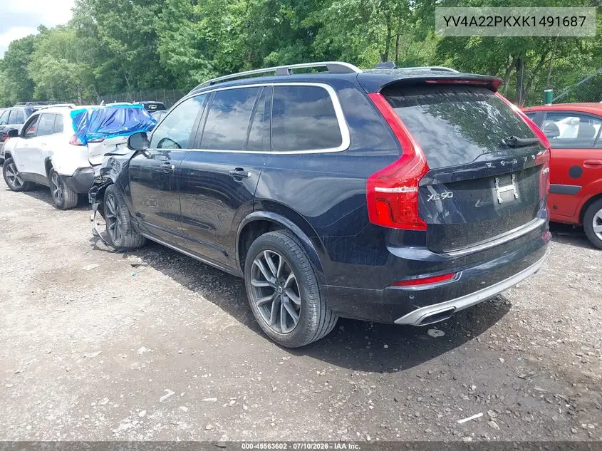 2019 Volvo Xc90 T6 Momentum VIN: YV4A22PKXK1491687 Lot: 45563602