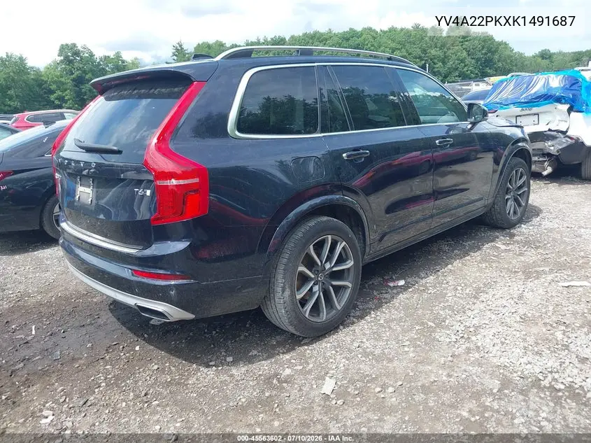 2019 Volvo Xc90 T6 Momentum VIN: YV4A22PKXK1491687 Lot: 45563602
