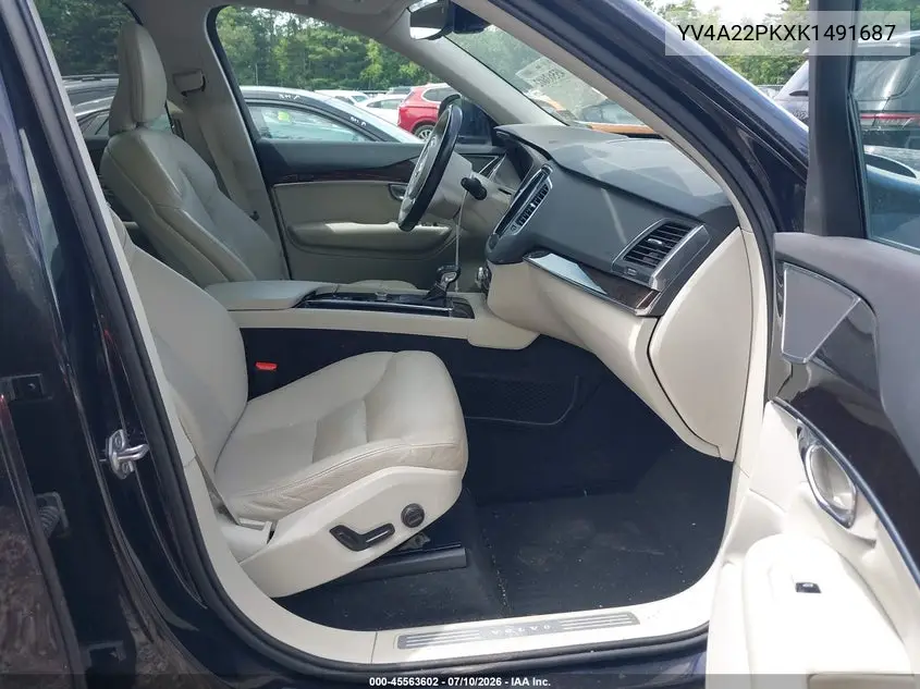 2019 Volvo Xc90 T6 Momentum VIN: YV4A22PKXK1491687 Lot: 45563602