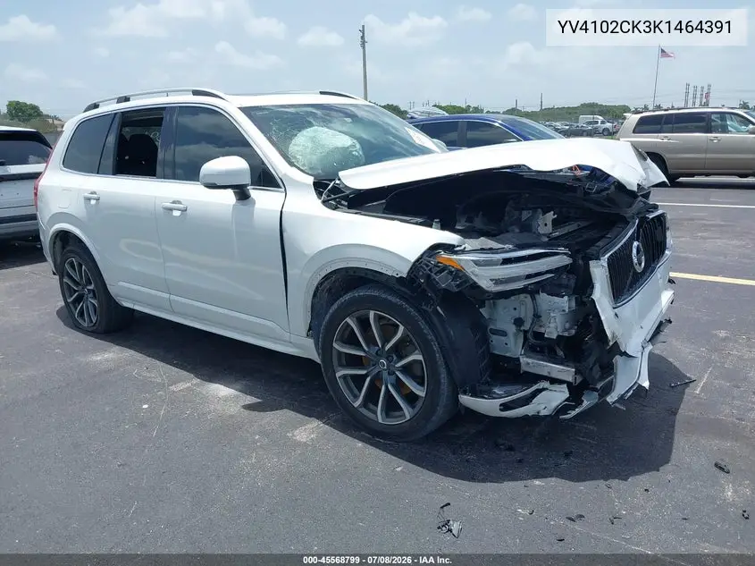 2019 Volvo Xc90 T5 Momentum VIN: YV4102CK3K1464391 Lot: 45568799