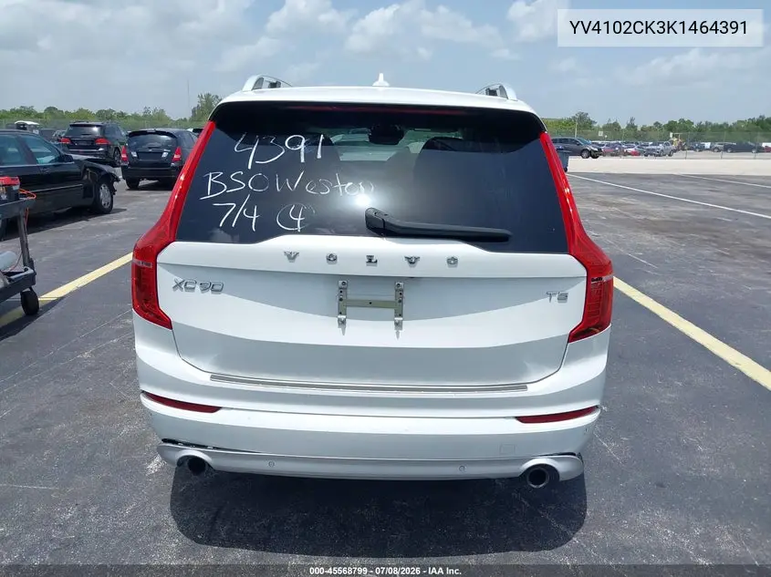 2019 Volvo Xc90 T5 Momentum VIN: YV4102CK3K1464391 Lot: 45568799