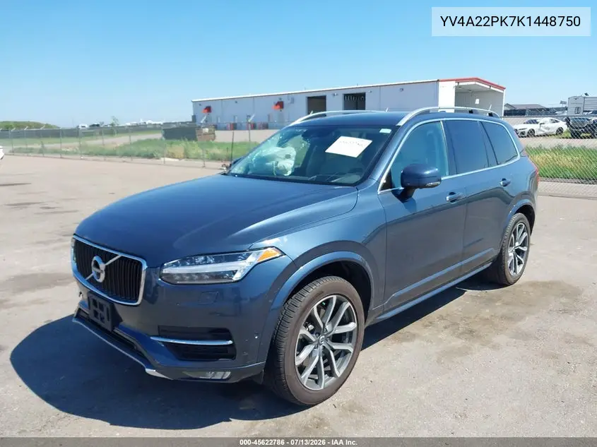 2019 Volvo Xc90 T6 Momentum VIN: YV4A22PK7K1448750 Lot: 45622786