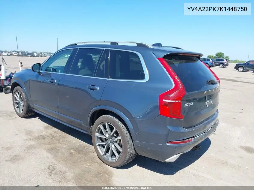 2019 Volvo Xc90 T6 Momentum VIN: YV4A22PK7K1448750 Lot: 45622786