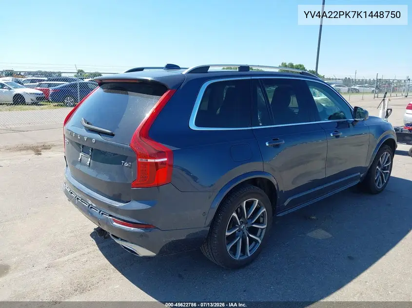 2019 Volvo Xc90 T6 Momentum VIN: YV4A22PK7K1448750 Lot: 45622786