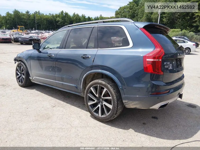 2019 Volvo Xc90 T6 Momentum VIN: YV4A22PKXK1452582 Lot: 45664581