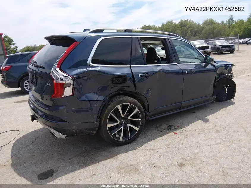 2019 Volvo Xc90 T6 Momentum VIN: YV4A22PKXK1452582 Lot: 45664581