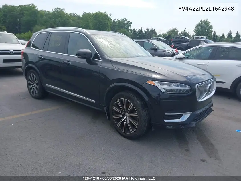 2020 Volvo Xc90 T6 Inscription VIN: YV4A22PL2L1542948 Lot: 12641218