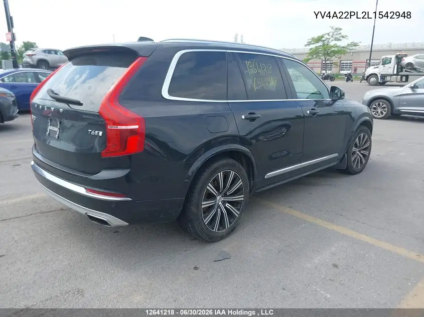 2020 Volvo Xc90 T6 Inscription VIN: YV4A22PL2L1542948 Lot: 12641218