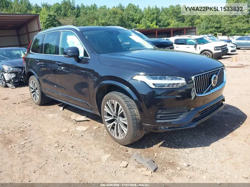 2020 Volvo Xc90 T6 Momentum 7 Passenger VIN: YV4A22PK5L1533832 Lot: 45561806