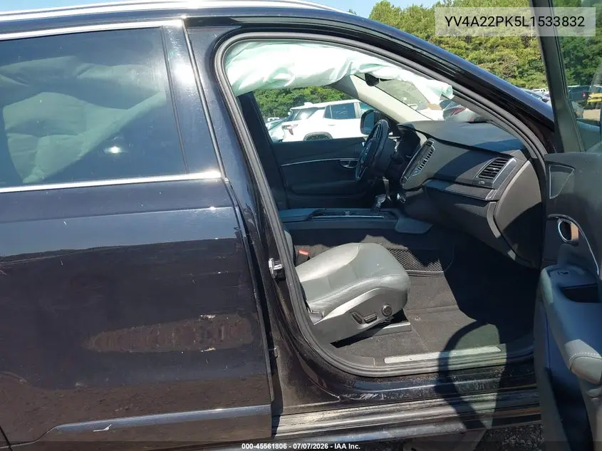 2020 Volvo Xc90 T6 Momentum 7 Passenger VIN: YV4A22PK5L1533832 Lot: 45561806