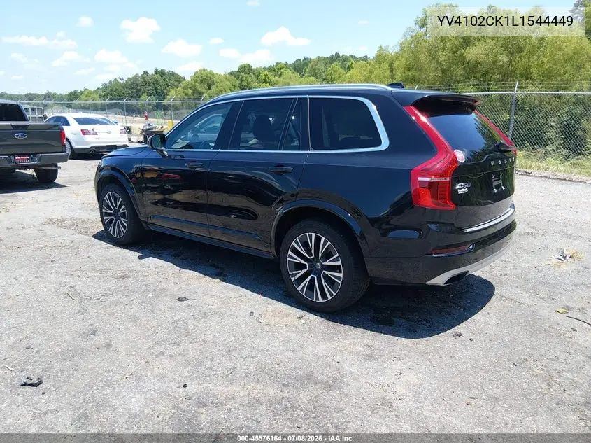 2020 Volvo Xc90 T5 Momentum 7 Passenger VIN: YV4102CK1L1544449 Lot: 45576164