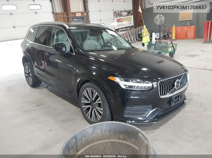 2021 Volvo Xc90 T5 Momentum 7 Passenger VIN: YV4102PK5M1708457 Lot: 45205935