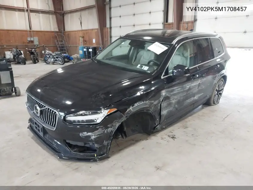 2021 Volvo Xc90 T5 Momentum 7 Passenger VIN: YV4102PK5M1708457 Lot: 45205935