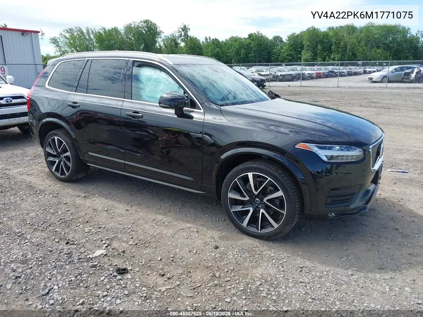 2021 Volvo Xc90 T6 Momentum 7 Passenger VIN: YV4A22PK6M1771075 Lot: 45367525