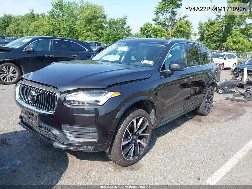 2021 Volvo Xc90 T6 Momentum 7 Passenger VIN: YV4A22PK4M1710906 Lot: 45556632