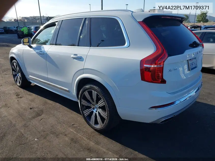 2021 Volvo Xc90 T6 Inscription 7 Passenger VIN: YV4A22PL7M1709371 Lot: 45609316