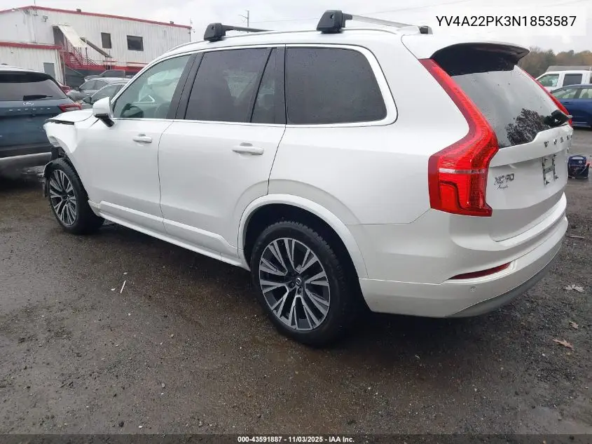 YV4A22PK3N1853587 2022 Volvo Xc90 T6 Momentum 7 Passenger