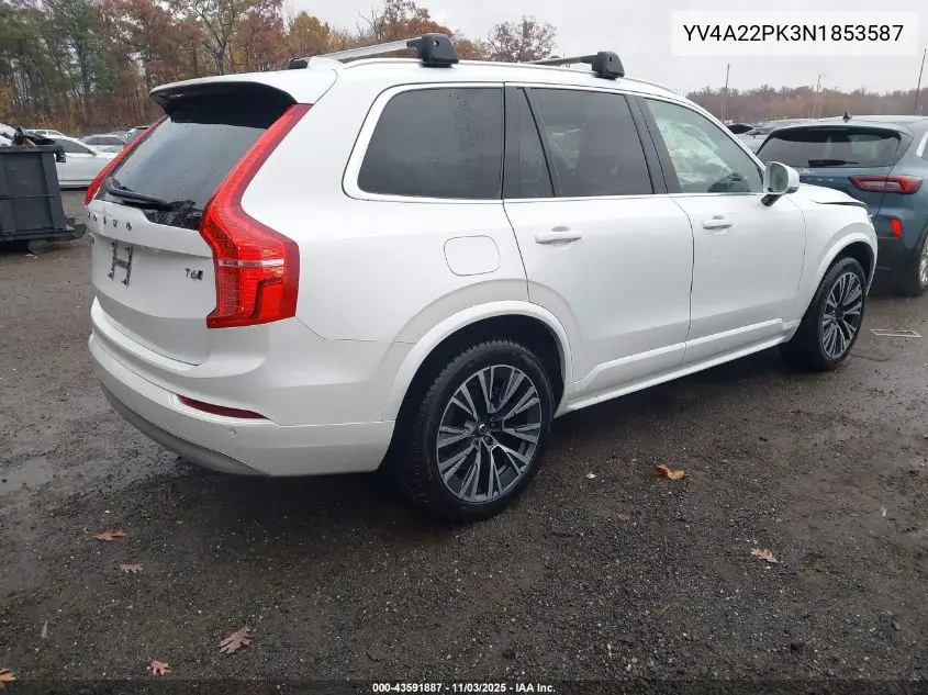 YV4A22PK3N1853587 2022 Volvo Xc90 T6 Momentum 7 Passenger