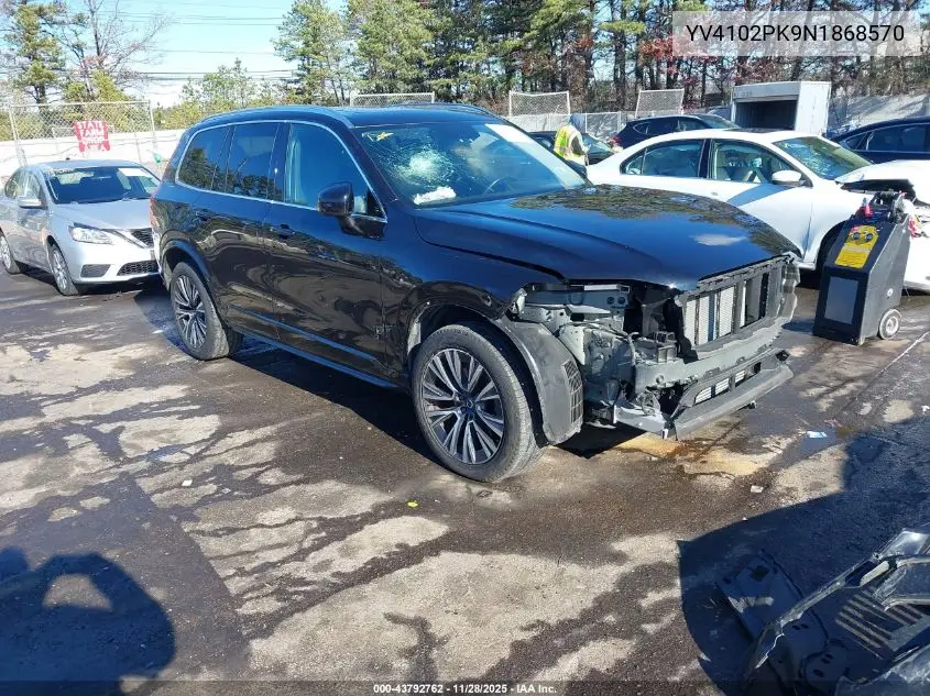 YV4102PK9N1868570 2022 Volvo Xc90 T5 Momentum 7 Passenger