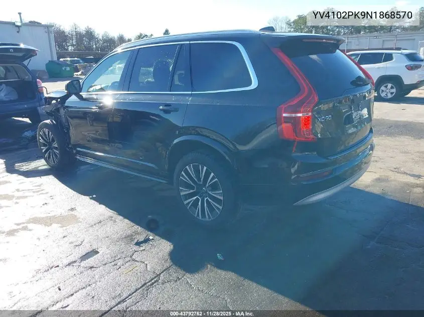 YV4102PK9N1868570 2022 Volvo Xc90 T5 Momentum 7 Passenger
